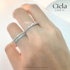 แหวนเพชรแถว Classic Eternity Band Ring 0.03 กะรัต