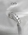 แหวนเพชรแถว Emerald Cut Eternity Band