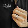 แหวนผู้ชายเพชรเม็ดกลาง ผิวซาตินขอบเงา เพชร Lab Grown Ciela Jewelry