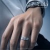 แหวนผู้ชายเพชรเม็ดกลาง Classic Emerald Ring