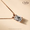 จี้เพชร Emerald Cut Lab Grown (CVD) Cert. IGI น้ำ 100 VVS เปลี่ยนสร้อยได้ แถมสร้อยฟรี 