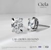 ต่างหูเพชร Oval Cut Classic Stud Earrings