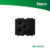 NANO เต้ารับเดี่ยว มีกราวน์ 16A 250V ขนาด 2 ช่อง Classic series สีดำ (1 ชิ้น/กล่อง, 10 ชิ้น/กล่อง) รุ่น NN-P301B