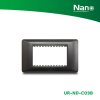 NANO แผงหน้ากากขอบมน ขนาด 3 ช่อง Nordic series สีดำ (1 ชิ้น/กล่อง) รุ่น UR-ND-C03B