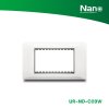 NANO แผงหน้ากากขอบมน ขนาด 3 ช่อง Nordic series สีขาว (1 ชิ้น/กล่อง) รุ่น UR-ND-C03W