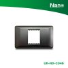 NANO แผงหน้ากากขอบมน ขนาด 1.5 ช่อง Nordic series สีดำ (1 ชิ้น/กล่อง) รุ่น UR-ND-C04B
