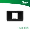 NANO แผงหน้ากากขอบมน ขนาด 1.5 ช่อง Nordic series สีดำด้าน (1 ชิ้น/กล่อง) รุ่น UR-ND-C04MB