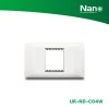 NANO แผงหน้ากากขอบมน ขนาด 1.5 ช่อง Nordic series สีขาว (1 ชิ้น/กล่อง) รุ่น UR-ND-C04W