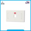 FACE PLATE 1 PORT With Icon & Lable ID (White) หน้ากากอย่างดีมีป้ายชื่อ สีขาว