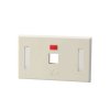 FACE PLATE 1 PORT With Icon & Lable ID (Ivory) หน้ากากอย่างดีมีป้ายชื่อ สีงา