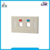 FACE PLATE 2 PORT With Icon & Lable ID (Ivory) หน้ากากอย่างดีมีป้ายชื่อ สีงา