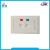 FACE PLATE 2 PORT With Shutter & Lable ID หน้ากากมี SHUTTER และป้ายชื่อ