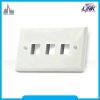 SHINY FACE PLATE 3 PORT หน้ากากขาวมันเงา