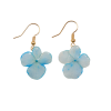 Clear-Coated Hydrangea Earrings