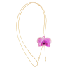 Dendrobium orchid on Adjustable Necklace Clear-Coated