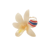 Clear-Coated Dendrobium Ring with a Thai flag design (Glow in the dark)