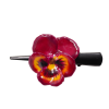 Clear-Coated Pansy Flower on Hair Clip