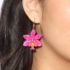 Clear-Coated Epidendrum ibaguense Orchid Earrings