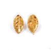 Gold Plated Rose Leaf Earrings