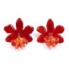 Clear-Coated Epidendrum ibaguense Orchid Earrings