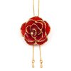 Gold Edges Rose Adjustable Necklace