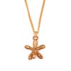 Gold-Plated Trichoglottis cirrhifera orchid Pendant