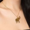 Gold Plated Elephant Pendant