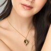 Gold Plated Rose Petal Pendant