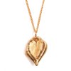 Gold Plated Rose Petal Pendant