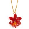 Clear-Coated Epidendrum ibaguense Orchid Pendant