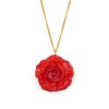 Clear-Coated Rose Pendant