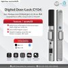 ประตูดิจิตอล Digital Door Lock รุ่น EY04 ( Push-Pull )