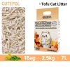 Cutepol ทรายแมวเต้าหู้ 7ลิตร /2.5kg toufu ทรายแมว ลดกลิ่น 100%
