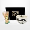 แก้วลายทิวทัศน์ภูเขา พร้อมแปรงชงชา Kinsai Sanzuiga Matcha Wan Set (Seian)