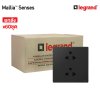 ยกลัง | Legrand ชุดเต้ารับคู่ 3 ขา มีม่านนิรภัย สีดำ รุ่นมาเรียเซนต์ | Mallia Senses | 281104MB