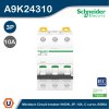 Schneider Electric Miniature Circuit-Breaker, Acti9 iK60N, 3P, 10 A, C Curve, 6000 A (IEC 60898-1) I A9K24310