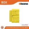 แพ็ค 15 | BTicino บล๊อกพลาสติกแบบฝัง 3ช่อง สีเหลือง Flush Mounted Plastic Box For Masonry 3 Module | 503E