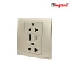 แพ็ค10 | Legrand ชุดเต้ารับคู่ + เต้ารับUSB + เต้ารับ Type C สีแชมเปญ รุ่นมาเรียเซนต์ | Mallia Senses | 281204CH