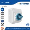 Socomec Load Break Switch COMO 4P 63A Enclosed Grey/Blue Handle | 21154306