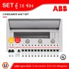 ABB ชุดตู้คอนซูมเมอร์ยูนิต ขนาด 16 ช่อง เมนเบรกเกอร์ 63A+กันดูด RCCB 63A พร้อมลูกย่อย 16A/20A/32A