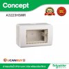 Schneider ฝาครอบกันน้ำ IP55 ขนาด 3 ช่อง พร้อมกล่อง สีขาว รุ่น Concept | A3223HSMR