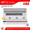 ABB ชุดตู้คอนซูมเมอร์ยูนิต 1เฟส 240โวลท์ 20ช่อง เมนเบรกเกอร์ 50A พร้อมลูกย่อย 16A/20A/32A