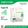 Schneider Electric EV Charger 2โพล 40 แอมป์ Acti9 ilD 2P 40A 30mA Type B, RCCB | A9Z51240