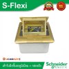 Schneider เต้ารับฝังพื้นทองเหลืองพร้อมกล่องฝัง ไม่รวมอุปกรณ์ภายใน รุ่น S-Flexi | E227F_BAS