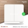 Schneider Electric สวิตช์สองทาง 2 ช่อง สีขาว รุ่น AvatarOn E, 2 switches, 16AX, 250V, 2 way, White
