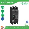 Schneider Electric EZC เซอร์กิตเบรกเกอร์สวิตช์ตัดตอนอัตโนมัติ (MCCB) 60A ชนิด 2 โพลขนาดเฟรม 100A (30kA) I EZC100H2060T