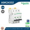 Schneider Electric Miniature Circuit-Breaker, Acti9 iK60N, 3P, 32 A, C Curve, 6000 A (IEC 60898-1) I A9K24332