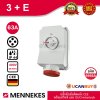 MENNEKES 5956A ปลั๊กตัวเมียติดผนัง พร้อมสวิทว์และ DUO-Interlock (3P+E) 63A 400V IP44