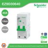 Schneider Electric เมนเซอร์กิตเบรกเกอร์ป้องกันไฟดูด รุ่น Easy9 Plug-On ขนาด 1P+N 10kA 40A 30mA รหัส EZ9D30640