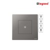 Legrand สวิตซ์ทางเดียว (แบบสัมผัส) 1ช่อง สีเทาดำ Touch Switches 1W Switch With Neutral | Mallia Senses | 281200DS